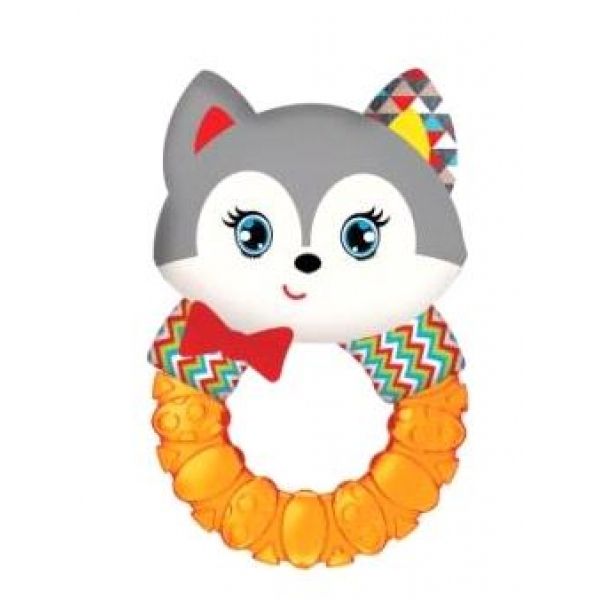 

Текстильная игрушка погремушка с охлаждающим кольцом "ласковый котенок" Умка на карт. в кор.312шт