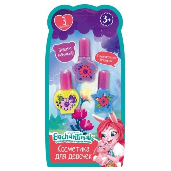 

Косметика для девочек ЭНЧАНТИМАЛС ТМ "Играем вместе" лаки для ногтей на карт. в кор.2*240шт