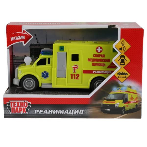 

Машина свет+звук "РЕАНИМАЦИЯ" 19,5см, пластик, инерц, открыв. двери в кор. Технопарк в кор.48шт