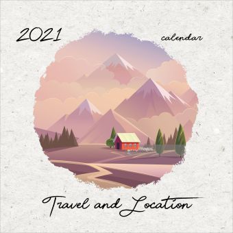 Минималистический календарь Travel and Location 2021 ( 300х300)