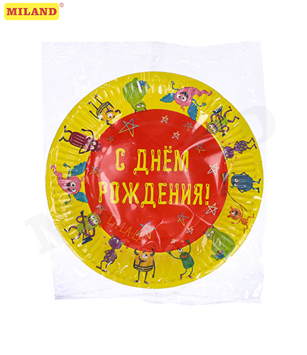 

Тарелка бумажная Монстрики (17 см, 6 шт) флоупак ФЛ-7474