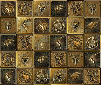 Скетчбук «Игра Престолов. Гербы домов», 48 листов обложка для паспорта игра престолов гербы домов черная