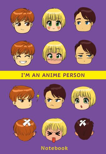 I m an anime person. Блокнот для истинных анимешников (мягкая обложка) набор манга нелюдь том 1 закладка i m an anime person магнитная 6 pack