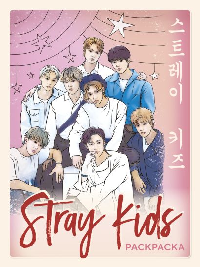 Stray kids. Раскраска с участниками одной из самых популярных k-pop групп - фото 1