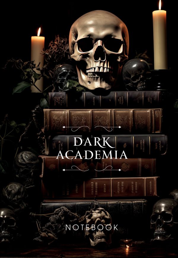 

Dark Academia notebook (череп)
